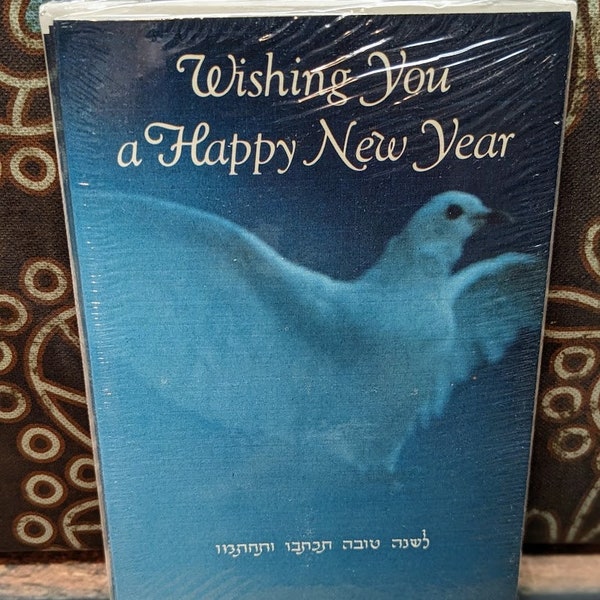 Vintage Jewish New Year Cards, Religious American Greeting Cards, Dove of peace