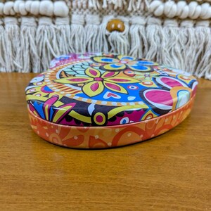 Vintage Brighton Flower Power Heart Shaped Jewelry Tin image 5