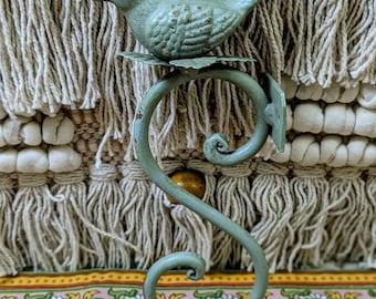 Anthropology Wrought Iron Scrolled Bird Wall Hook