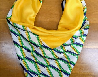Vintage Diane Von Furstenberg Silk Scarf, Square 27x27