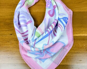 Vintage Art of the Scarf Tie Rack Poly Scarf, 20"x20"