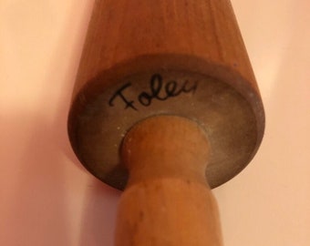 Vintage Wooden "Foley" Rolling Pin- Very good to excellent condition