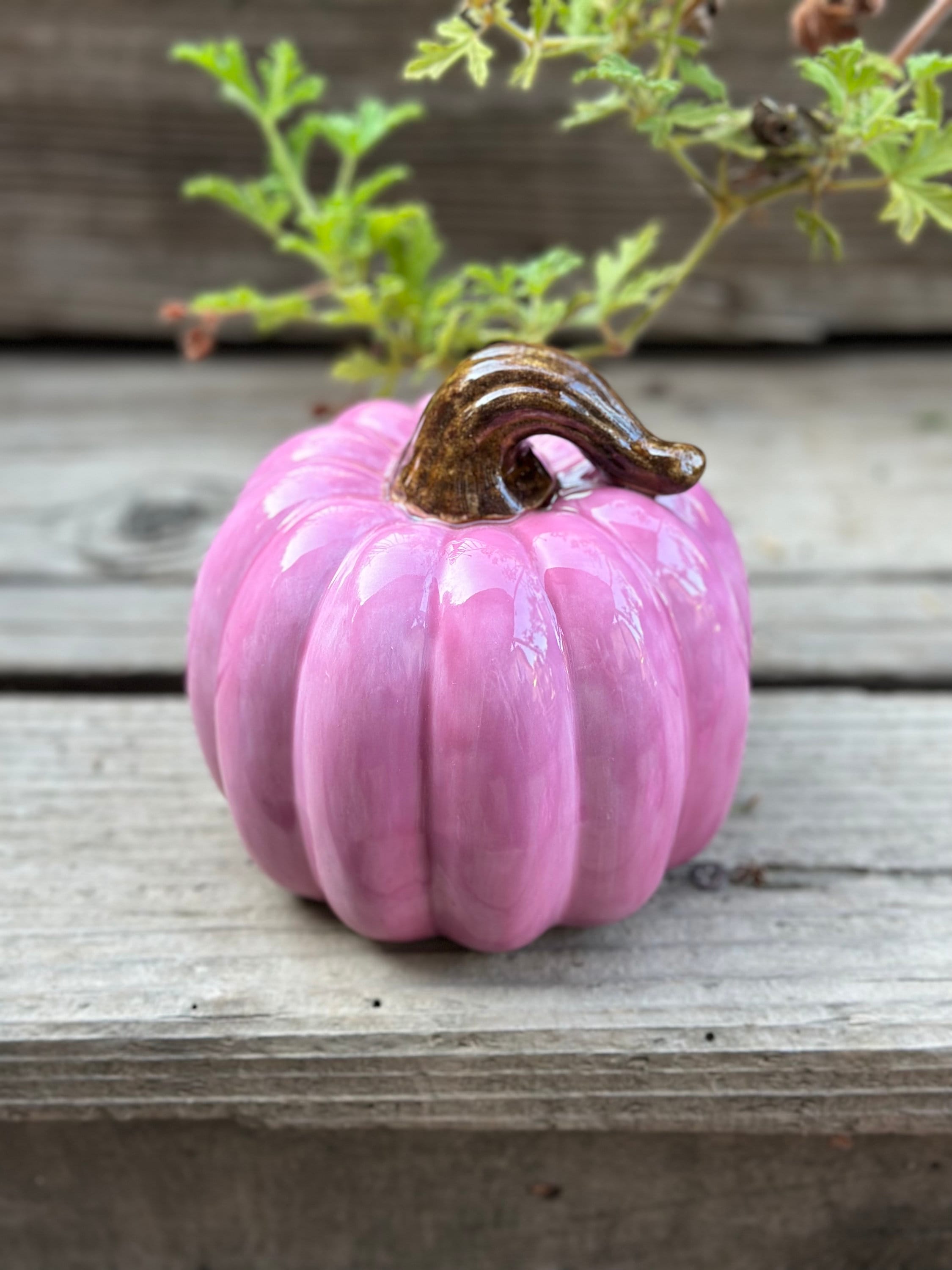 Hand Painted Ceramic 5.5” Fall | Halloween Chunky Pumpkin - Etsy