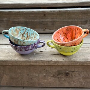Hand Painted Stoneware Mug or Soup Bowl