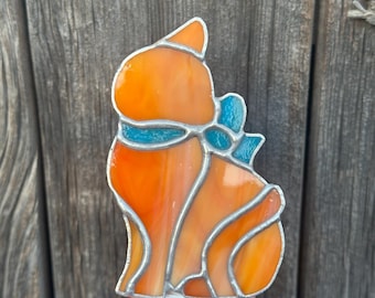 Stained Glass Cat Night Light
