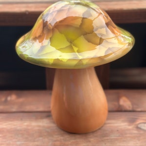 12” Medium Ceramic Airbrushed Garden Mushroom Decoration