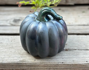 Hand Painted Ceramic 5.5” Fall | Halloween Chunky Pumpkin