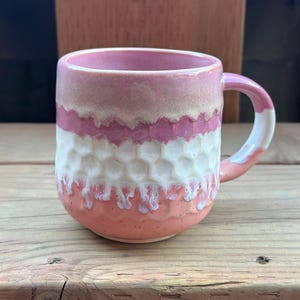Hand Painted 16 oz. Honeycomb Stoneware Coffee or Tea Mug
