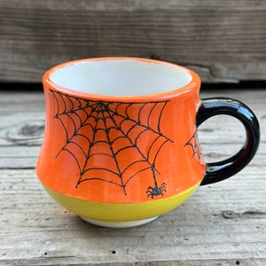 Hand Painted Stoneware Ceramic 16 oz. Hippy Mug | Coffee Mug | Tea Cup | Microwave Safe |Dishwasher Safe