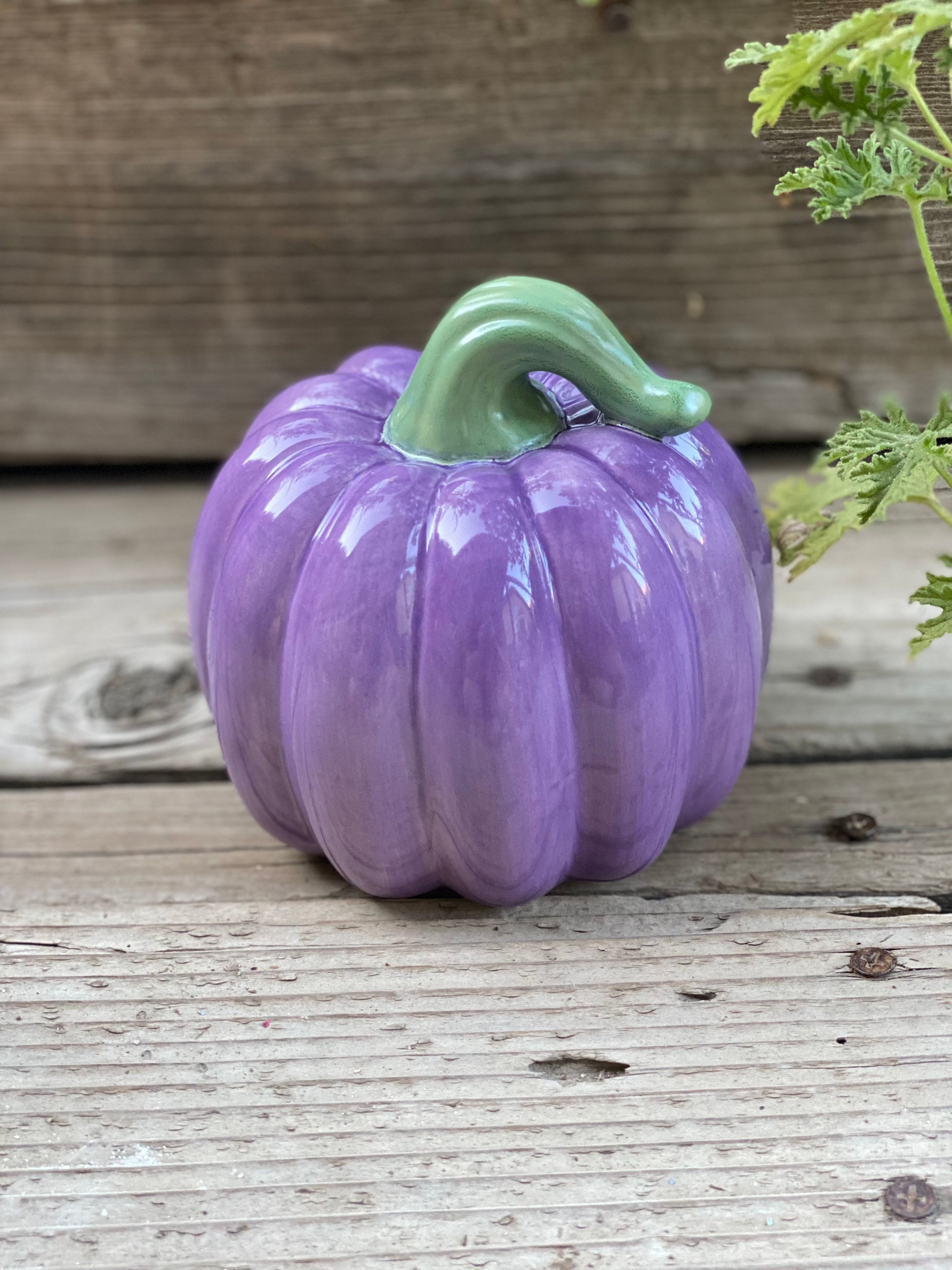 Hand Painted Ceramic 5.5” Fall | Halloween Chunky Pumpkin - Etsy