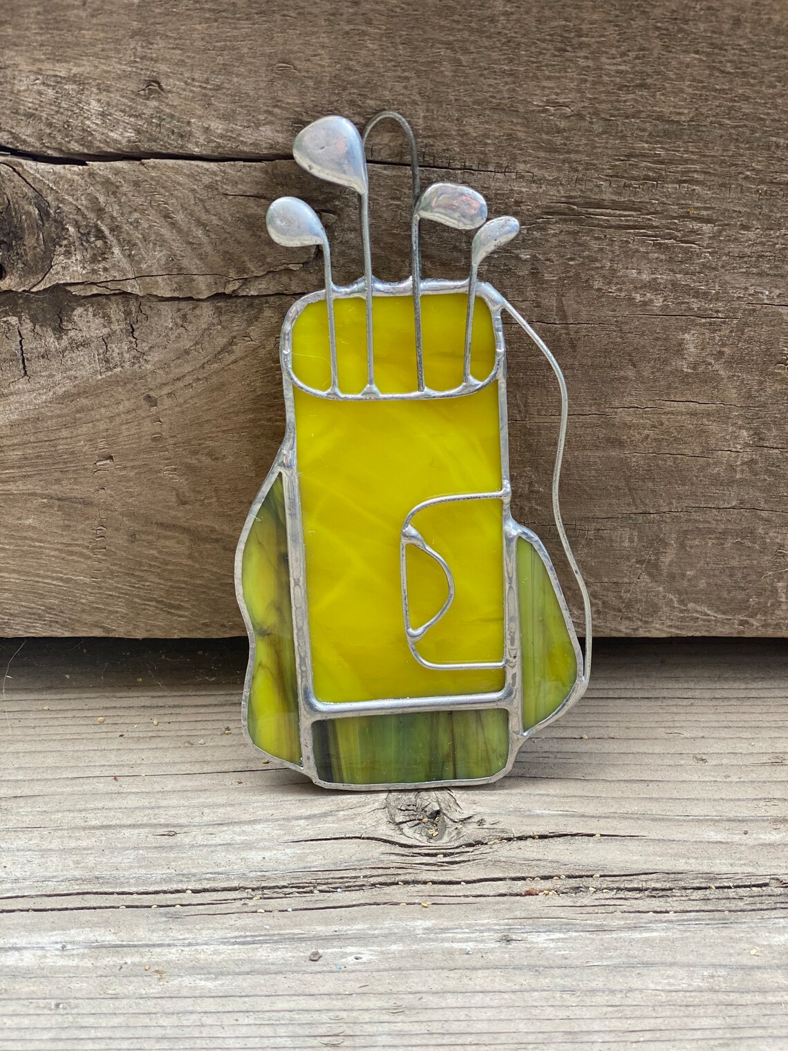 Stained Glass Golf Bag Suncatcher Etsy