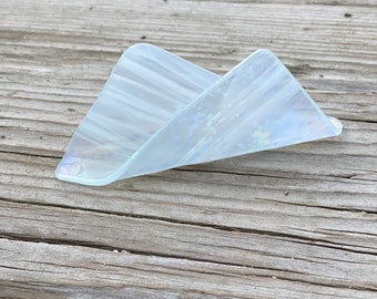 Clear Slumped Glass Business Card Holder