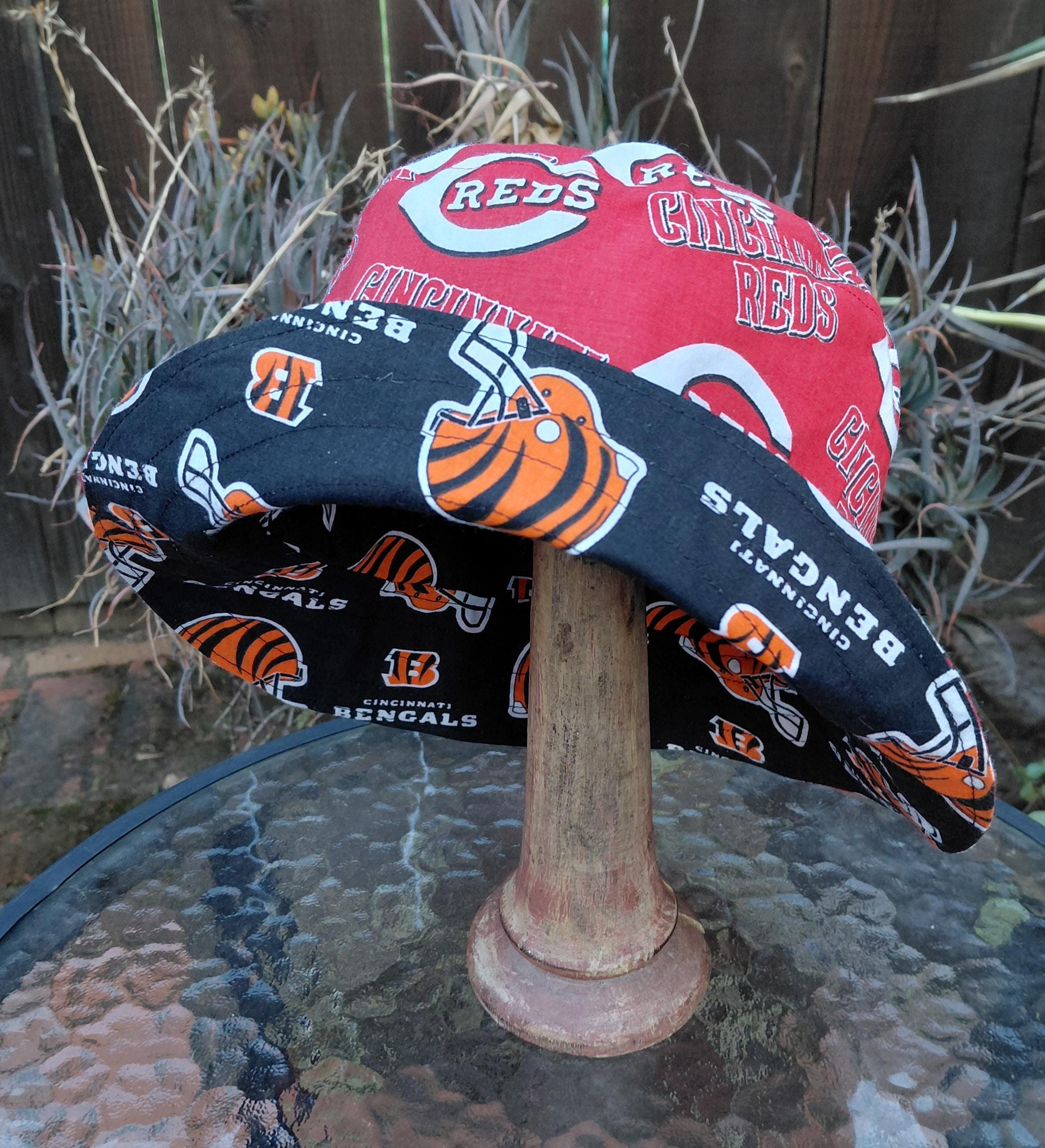 Cincinnati Reds / Bengals Bucket Hat, Handmade, Reversible, Sizes