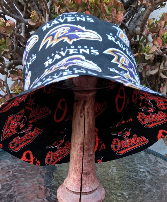 Baltimore Ravens / Orioles Bucket Hat, Reversible, Sizes S-XXL, Cotton,  Handmade, Summer Fishing Hat, Ponytail Hat Sun Hat, Floppy Hat -  UK