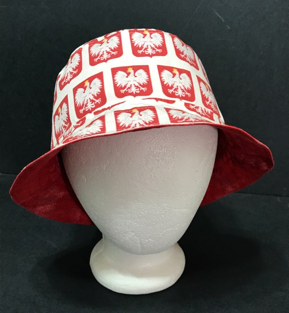 Polish Eagle Bucket Hat, Reversible, Unisex, Sizes S-XXL, Cotton