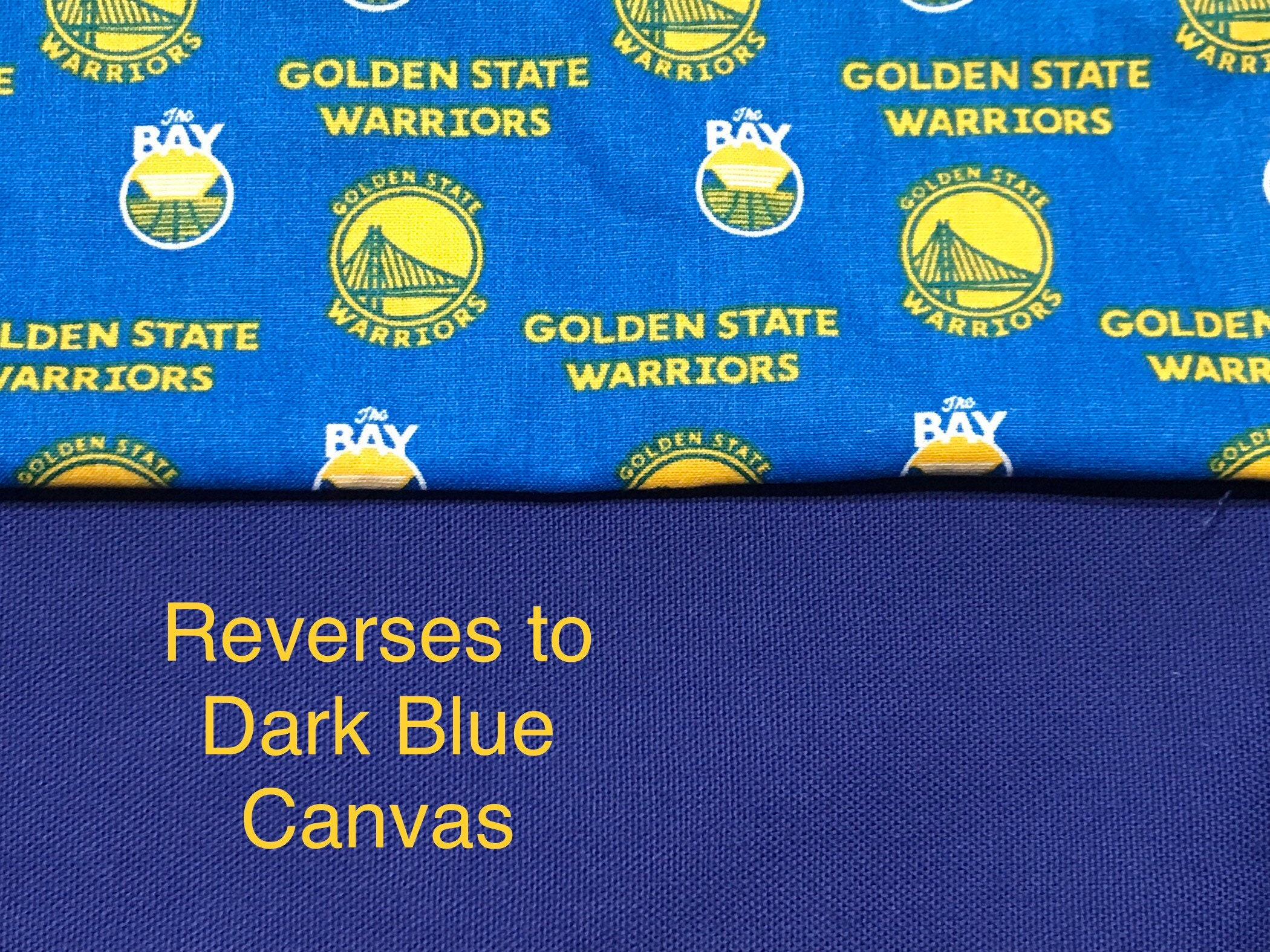 Golden State Warriors Bucket Hat Reversible to Blue Canvas 