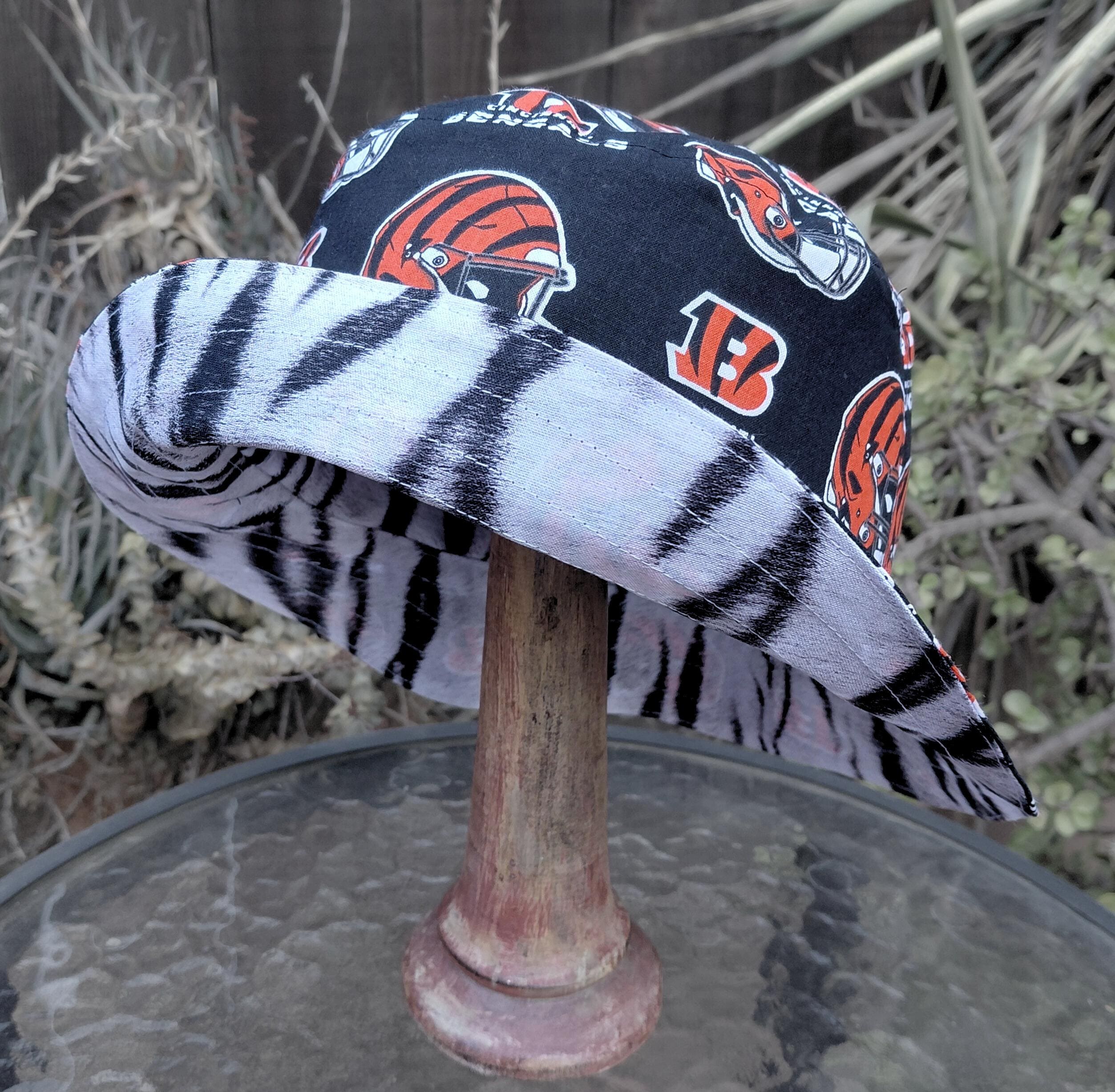 Cincinnati Bengals / Tiger Stripe Bucket Hat, Handmade, Reversible