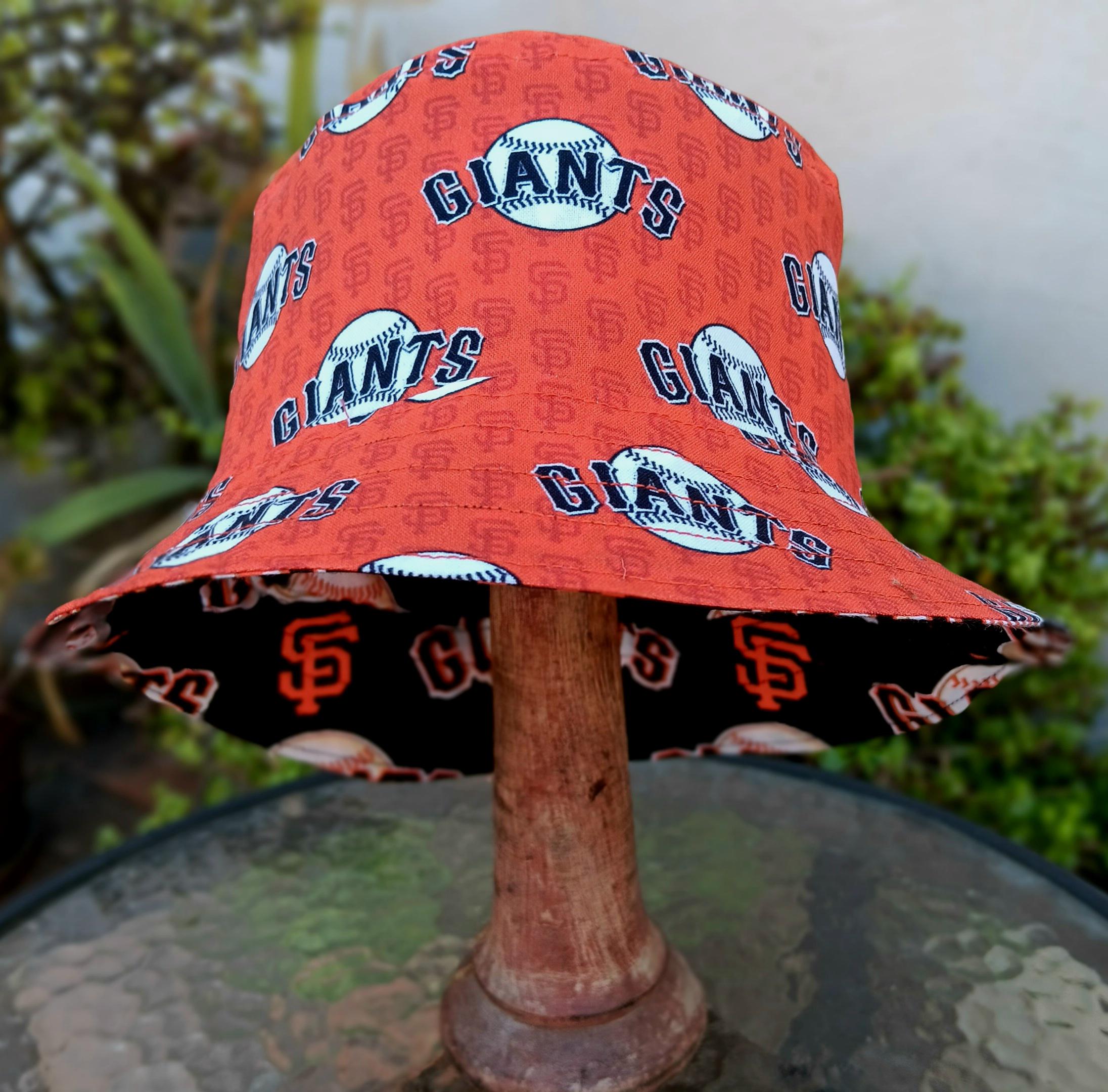Upcycled Hand Crafted On Striped San Francisco Hat Size One Size in EUC San Francisco Pocket Hat (Red Victorian) – Bart Bridge main image 2