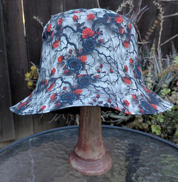 Goth Roses Bucket Hat, Sizes XS to 4XL, Summer Hat, Fishing Hat