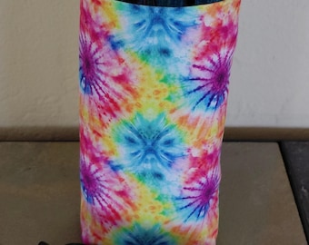 Tie Dye Print Upright Eyeglass Holder, Glasses Stand, Standing Glasses Case, Weighted Stand-up Glasses Pouch, Bright Digital Print