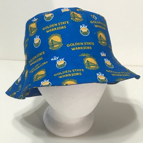 Golden State Warriors Bucket Hat, Reversible to Blue Canvas