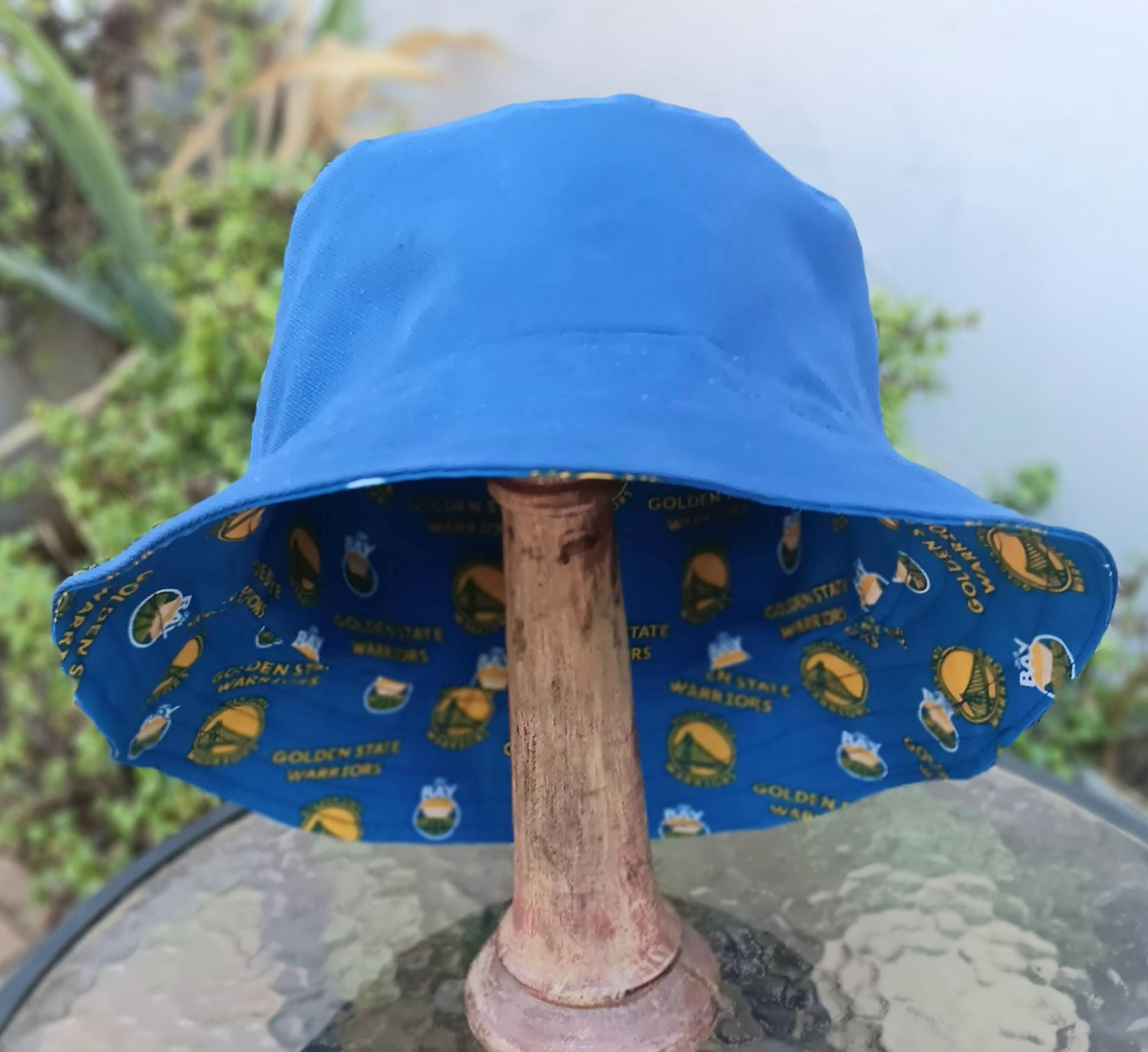 Golden State Warriors Bucket Hat Handmade Reversible to Blue Canvas Unisex Sizes up to 4XL Cotton Fishing Hat Sun Hat Floppy Hat Etsy Canada