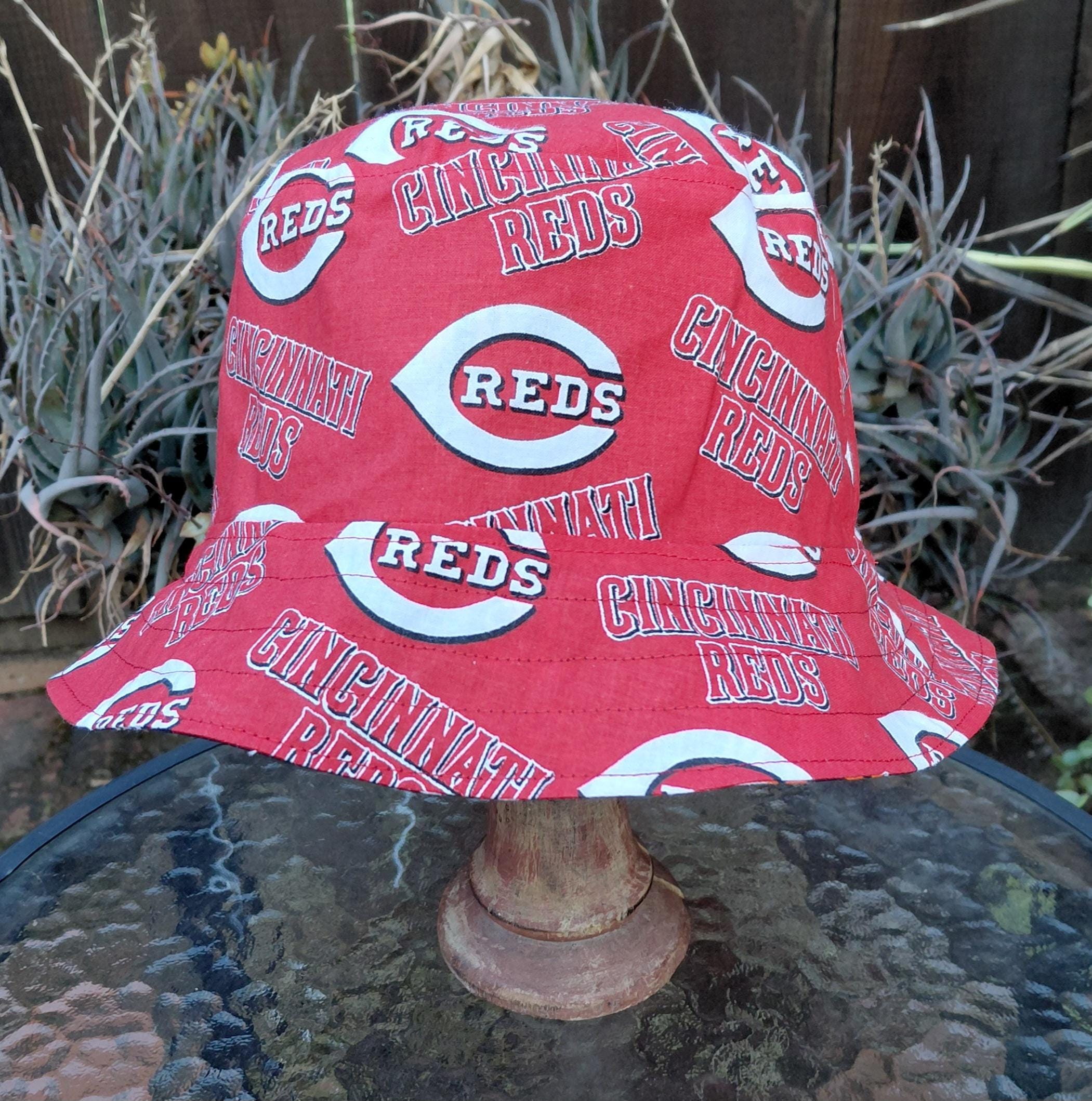 Cincinnati Reds / Dayton Dragons Bucket Hat, Handmade, Reversible