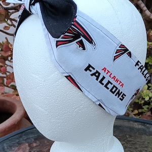 3” Wide Atlanta Falcons headband, self tie, hair wrap, head wrap, pin up style, hair tie, head scarf, rockabilly, bandana, football,handmade