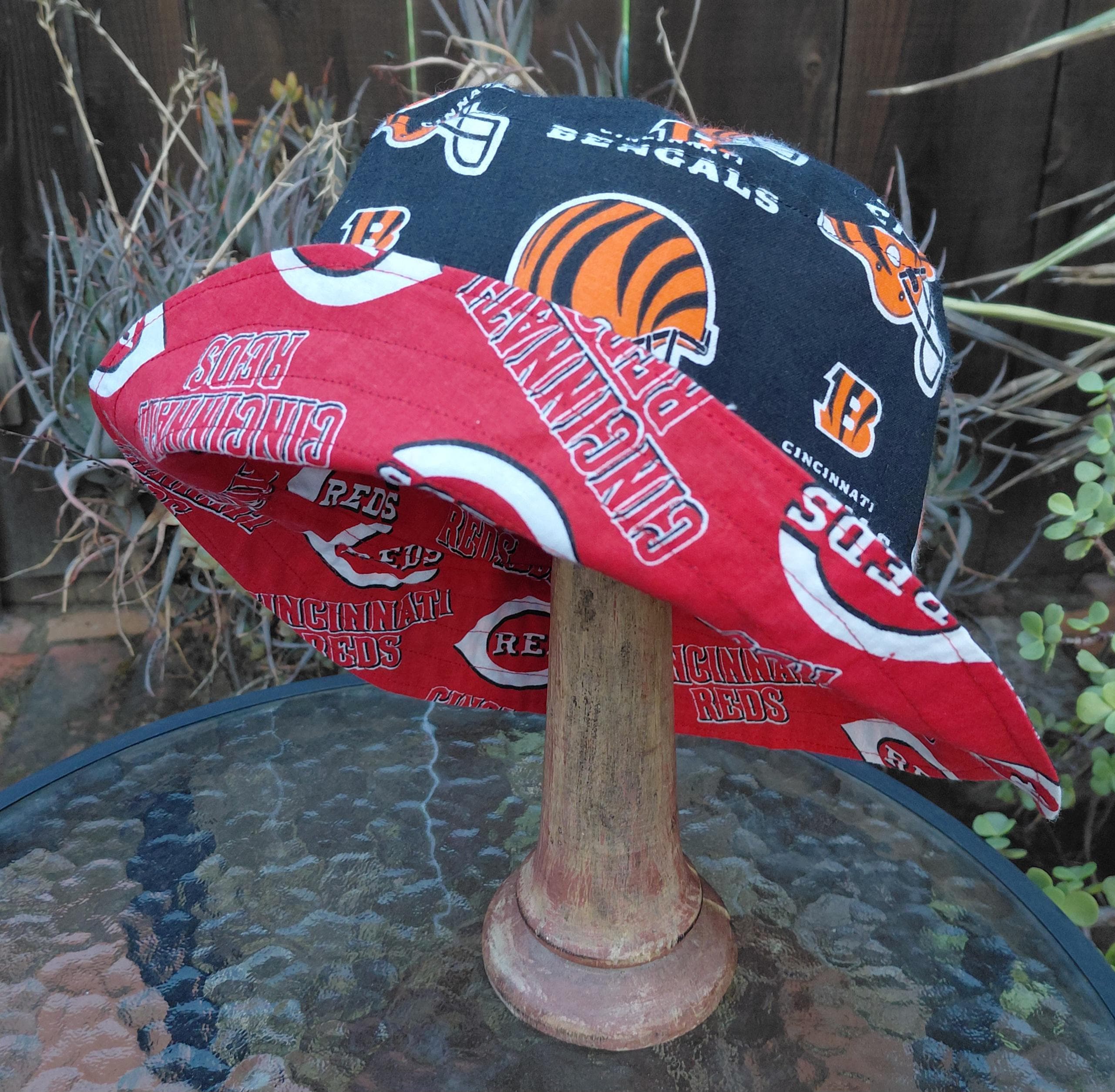 Cincinnati Reds / Bengals Bucket Hat, Handmade, Reversible, Sizes