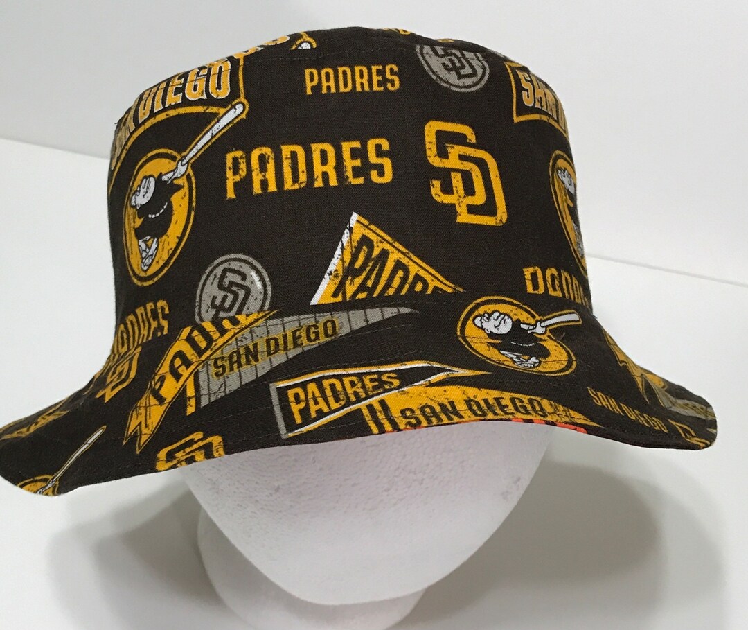 San Diego Padres Bucket Hat Reversible to Solid Brown Sizes Etsy
