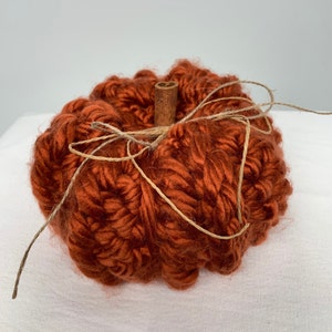 Extra Chunky Large Rustic Orange Crochet Pumpkins