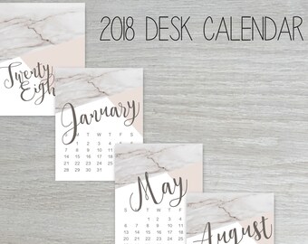 Digital file- Desk Calendar 2018, Mini Calendar