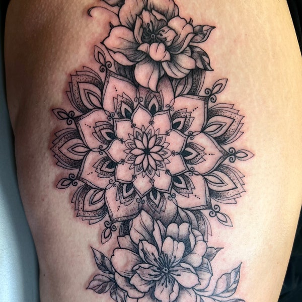 Thigh Tattoo Stencils - Etsy