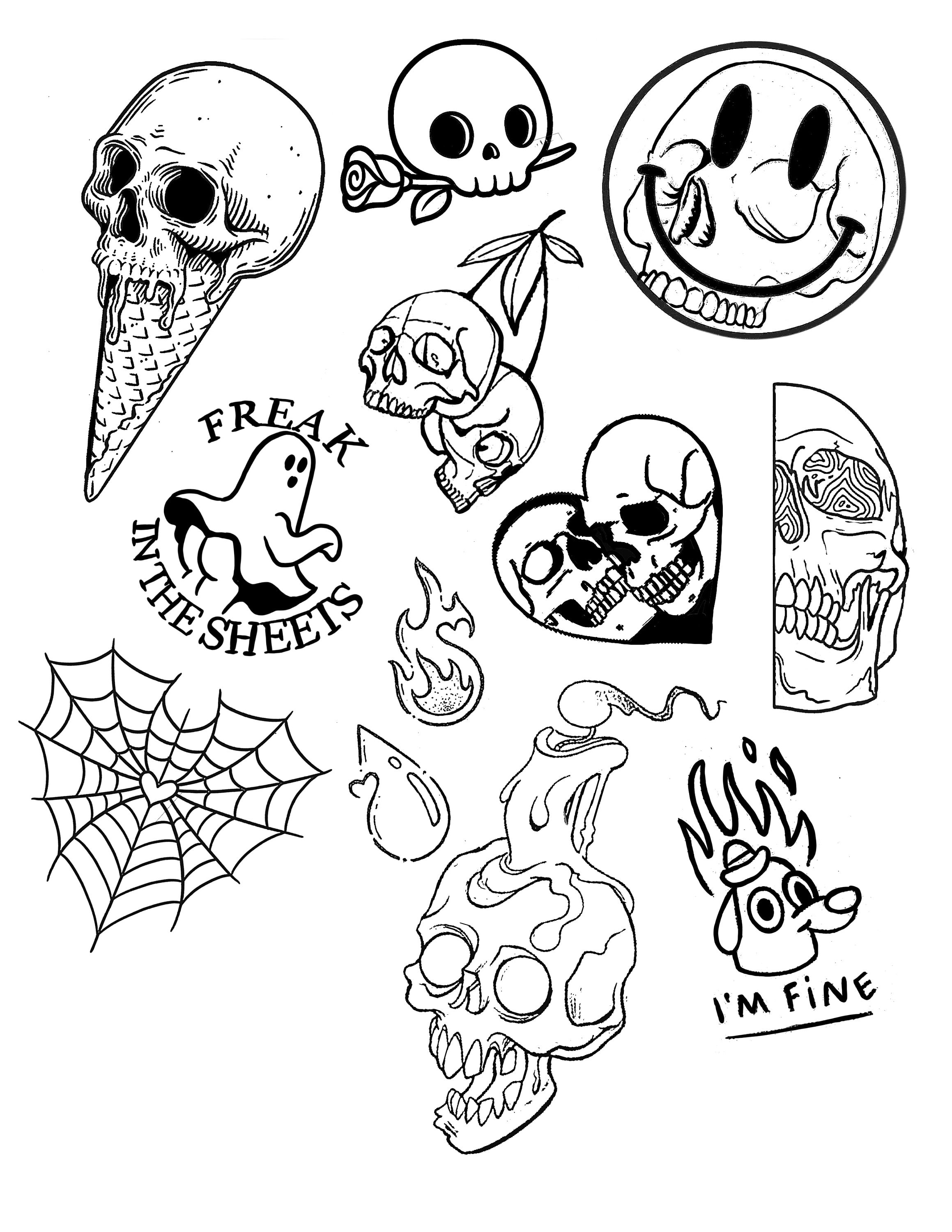 Friday the 13th Tattoo Flash, Spooky Tattoo Flash, Scary Movies Scary Art,  Procreate Brushes Stamp Sets - Etsy
