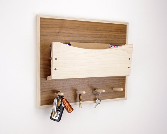 Mail And Key Holder Small Entryway Organizer For Keys Etsy