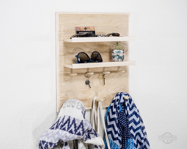 Coat and Key Rack Entryway & Home Office Organizer Wall Etsy