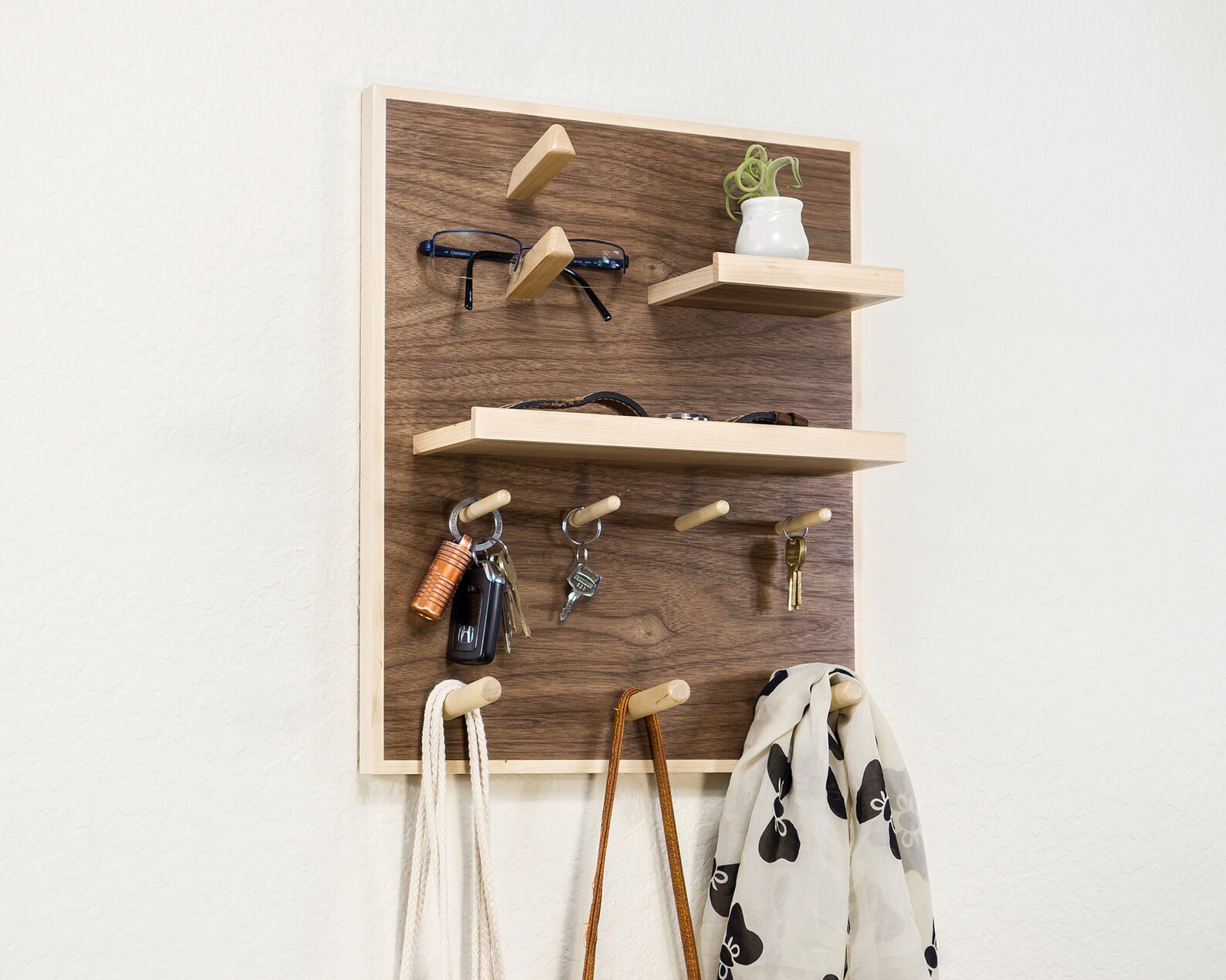 Coat and Key Rack Entryway & Home Office Organizer Wall Etsy