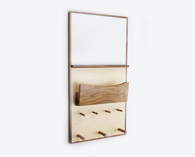 Mail Holder Dry Erase Board Entryway Organizer with Hooks Etsy