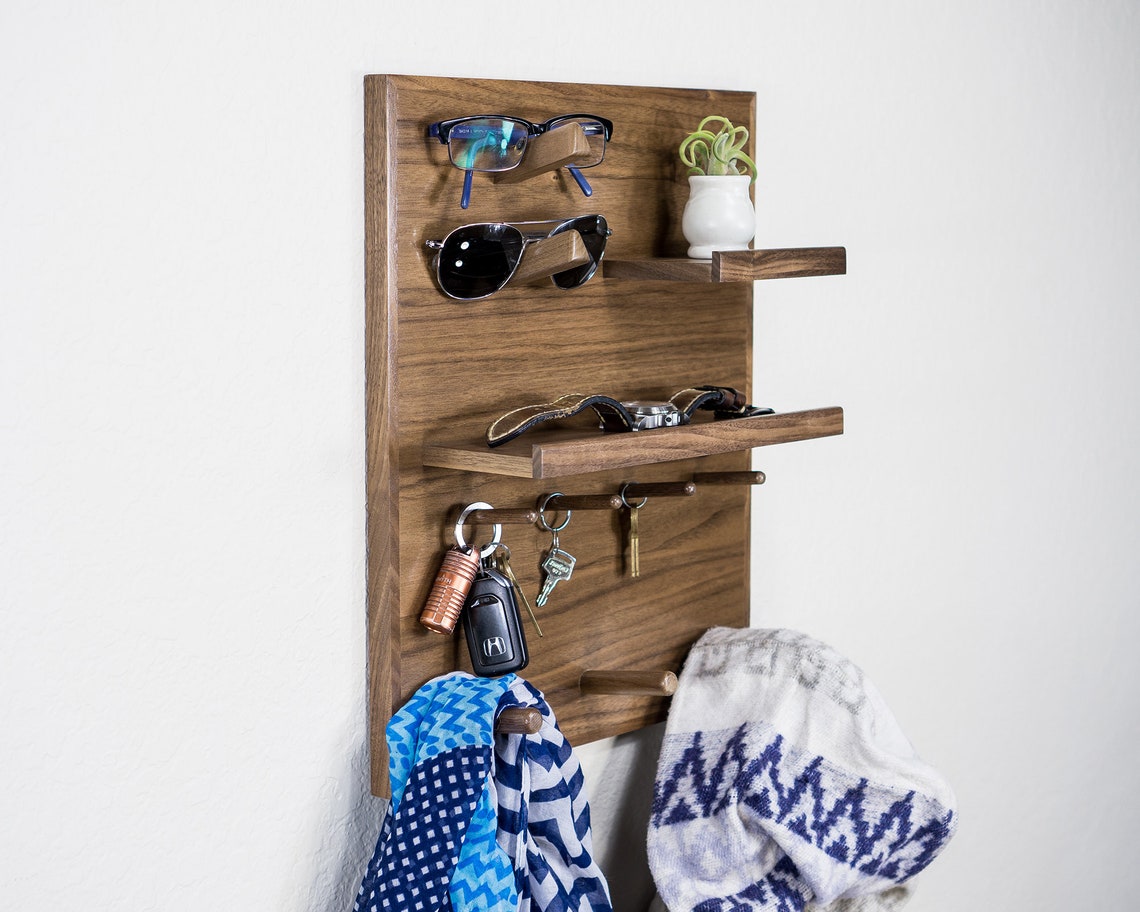 Coat and Key Rack Entryway Organizer Wall Organizer in Etsy