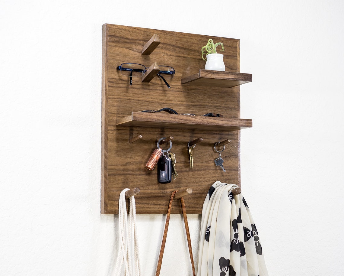 Coat and Key Rack Entryway Organizer Wall Organizer in Etsy