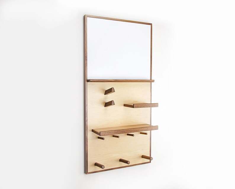 Vertical Entryway Organizer with Dry Erase Board Coat Rack Etsy