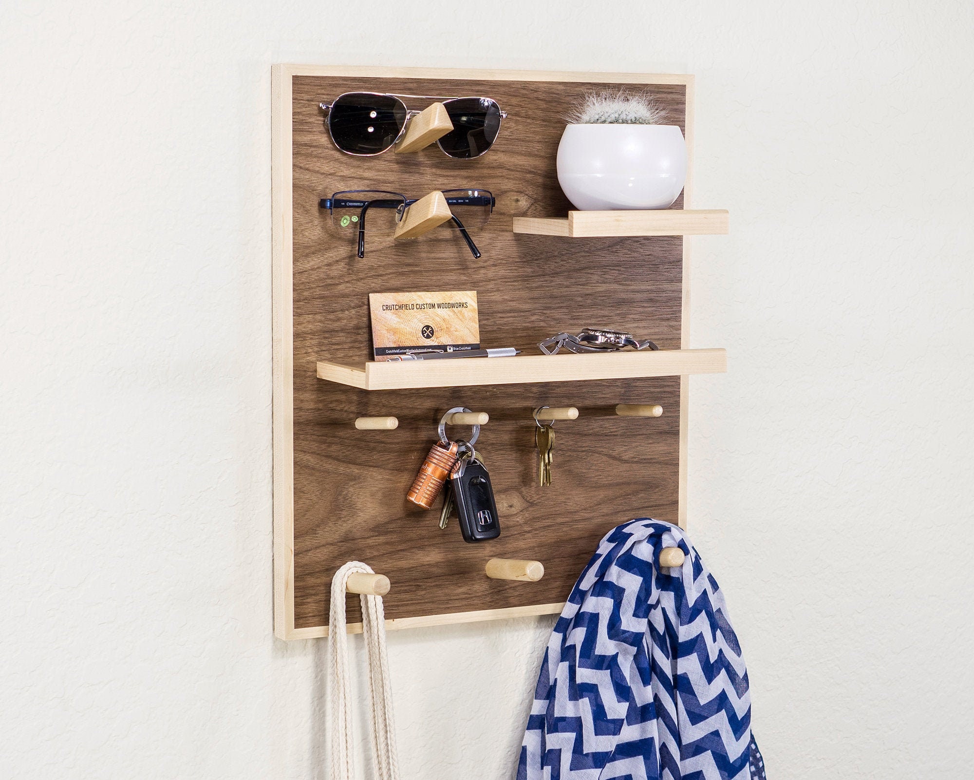 Coat and Key Rack Entryway Organizer Wall Organizer in Etsy