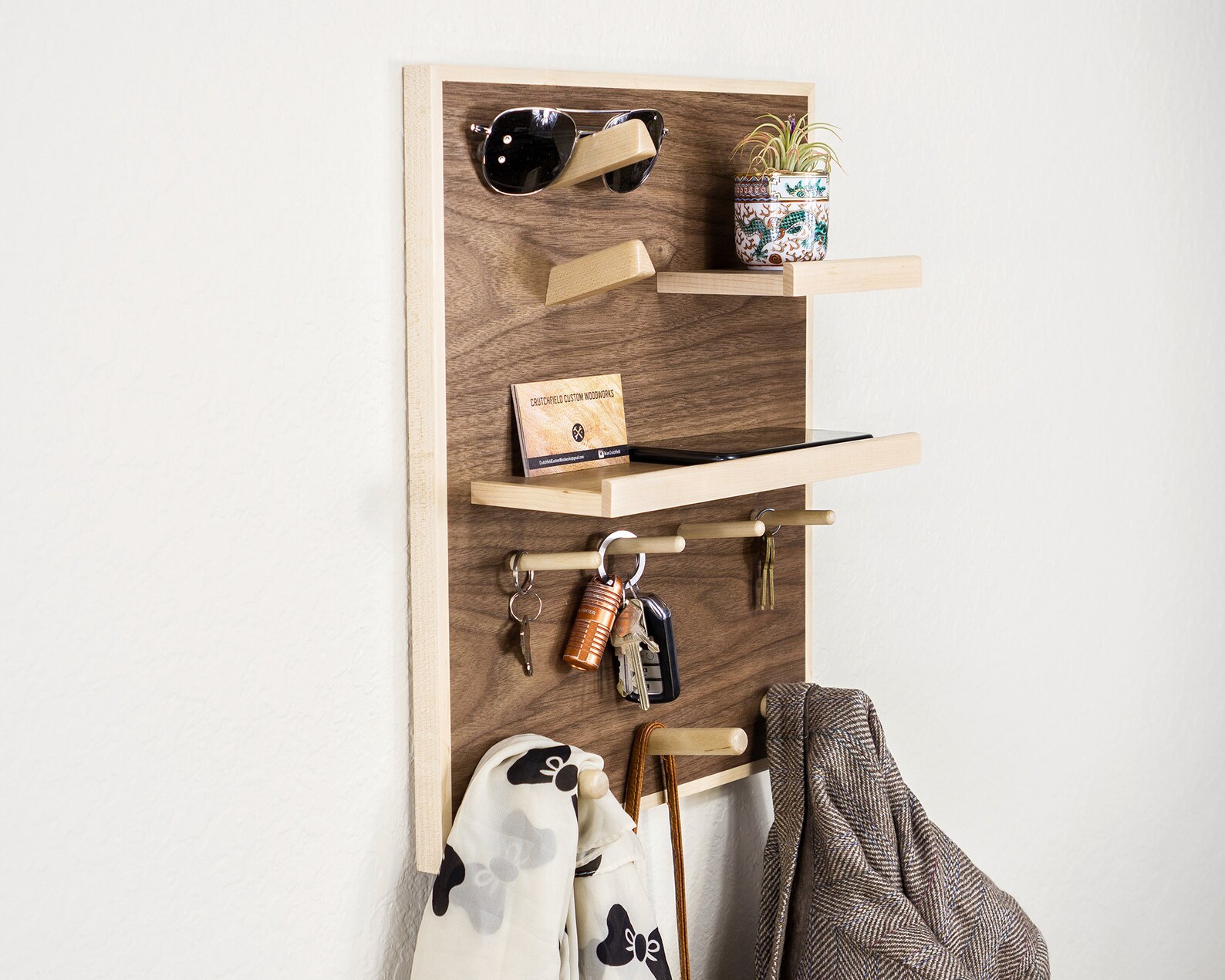 Coat and Key Rack Entryway & Home Office Organizer Wall Etsy