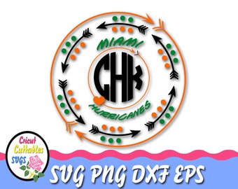 Miami hurricanes svg | Etsy