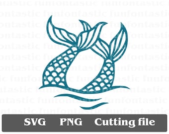 Double Mermaid Tail SVG png eps dxf Cut File & Clipart Cricut Design Silhousette Cameo printable mermaid vector file mermaid tails