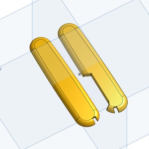 Swiss Army Knife Scales CAD Files 91mm Victorinox