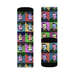 Friedrich Nietzsche Pop Art socks