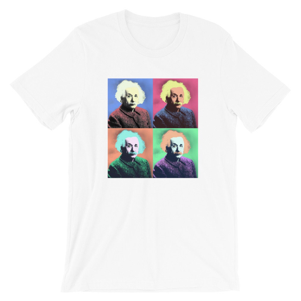 Discover Maglietta T-Shirt Albert Einstein Pop Art design Uomo Donna Bambini