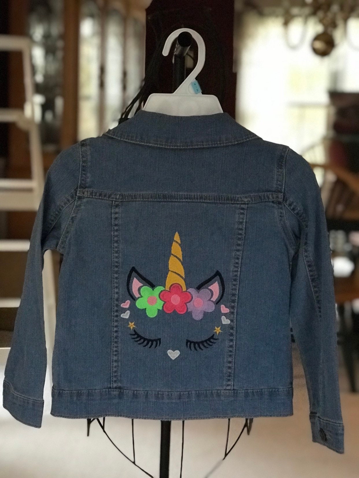 Retro Unicorns Satin Jacket main image 0