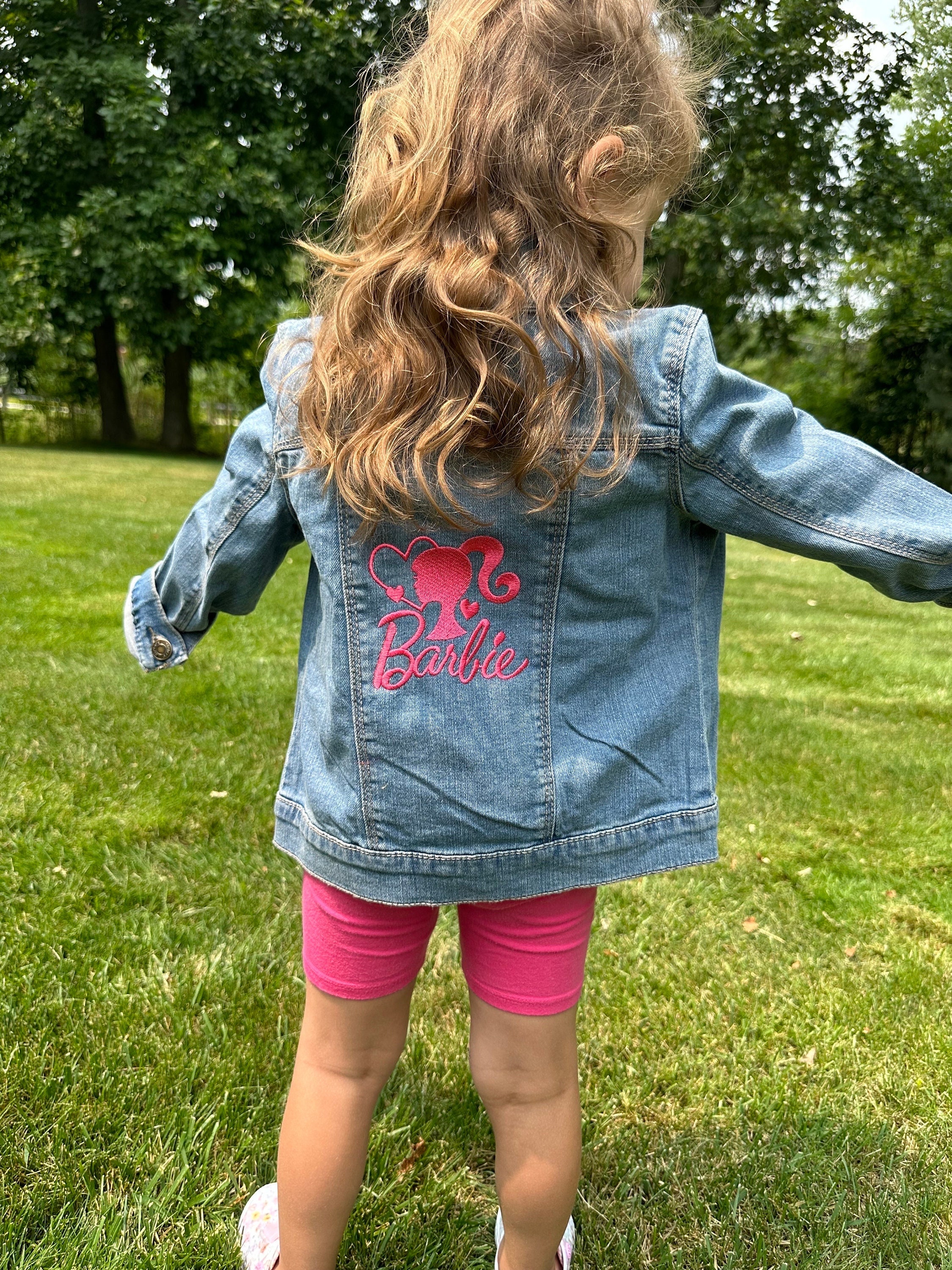 Pink Denim Jacket Etsy